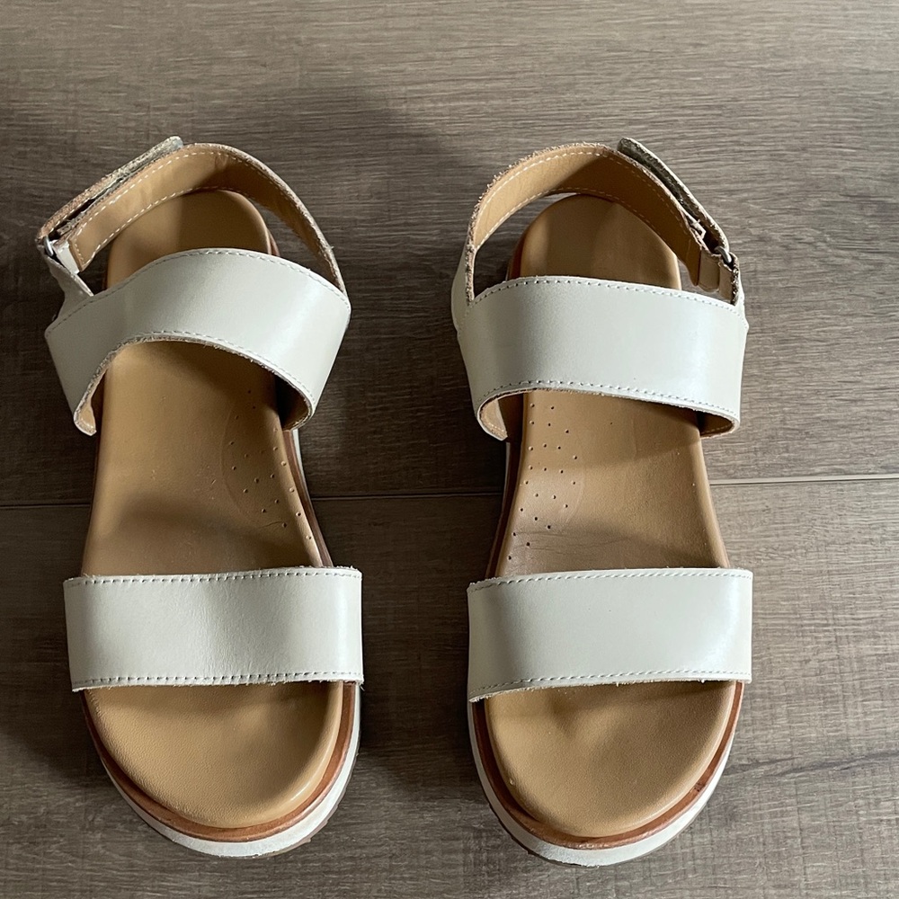 Nisolo Go-To Flatform Sandal 2.0 - Bone - Size 6.5